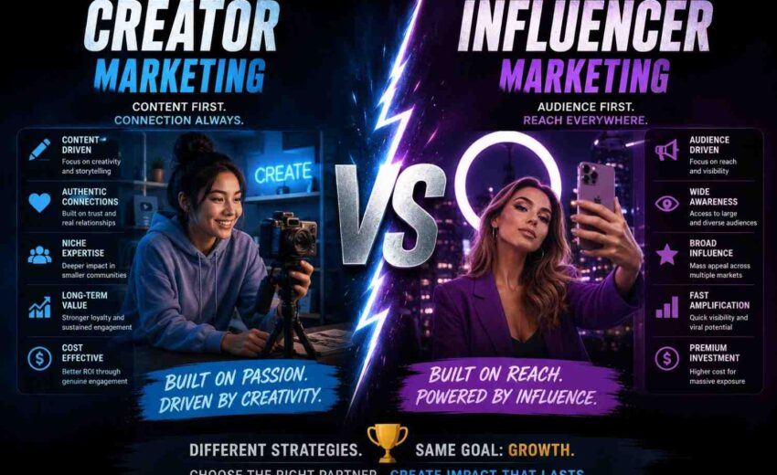 Creator Marketing vs Influencer Marketing