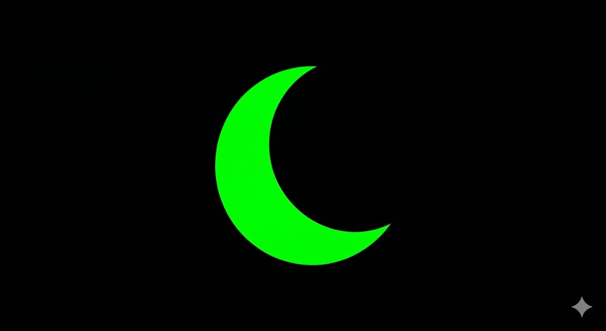 Half moon for visual representation.
