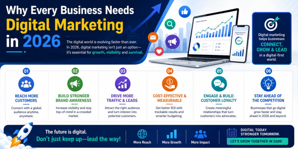 Includes why every business needs digital marketing for growth.