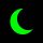 Half moon for visual representation.